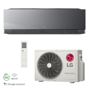 LG ARTCOOL AI AIR Mirror Wandmodel Zwart AA09SP 2,5 kW & Inclusief Standaard Montage